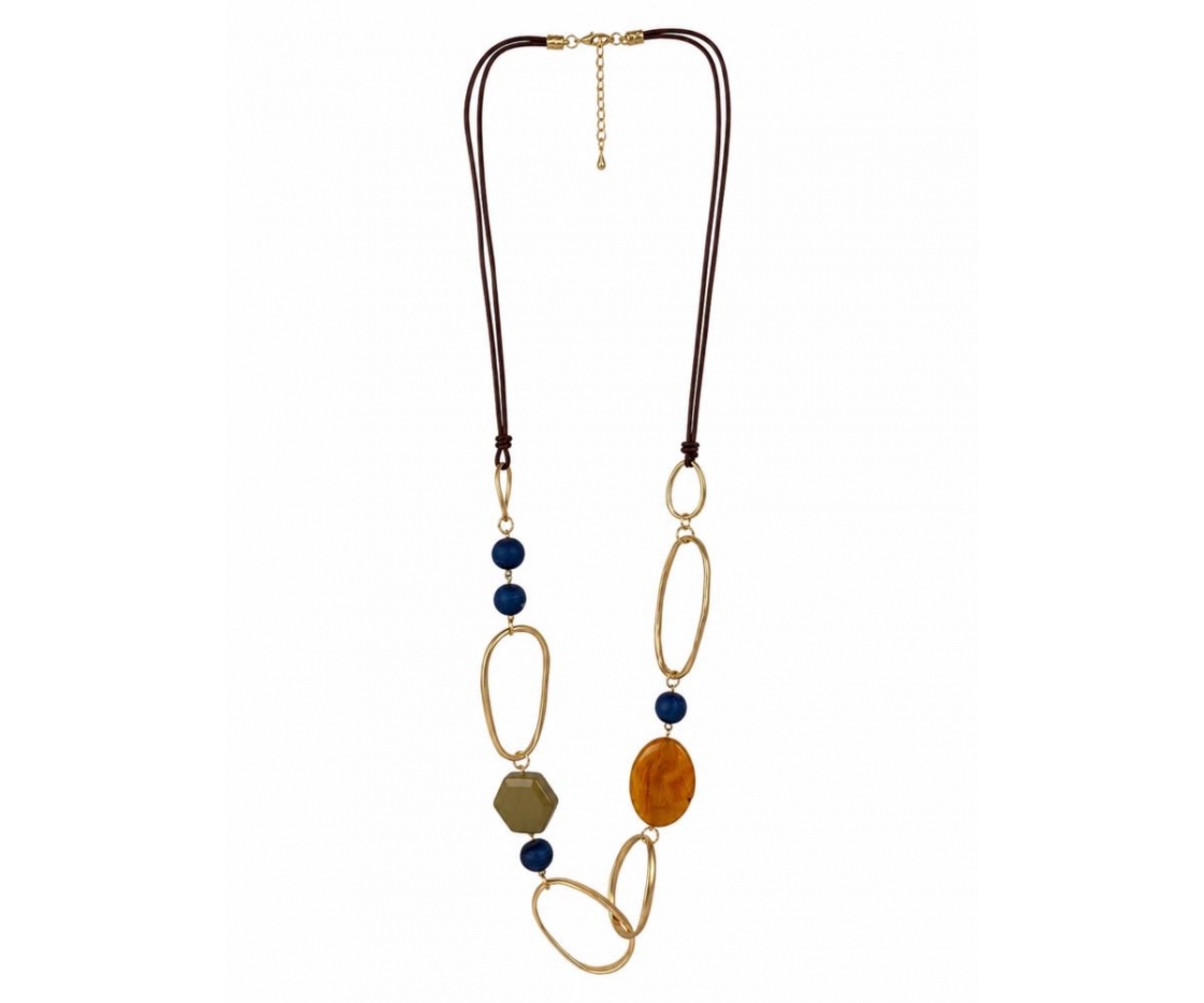 COLLAR LARGO MARRON