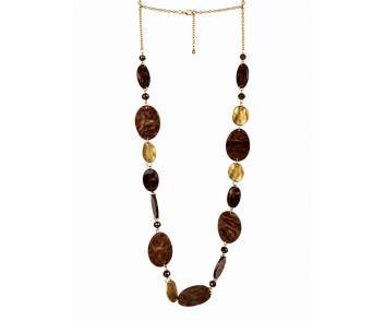 COLLAR LARGO MARRON