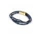 PULSERA CRISTAL Y ACERO MULTIHILOS