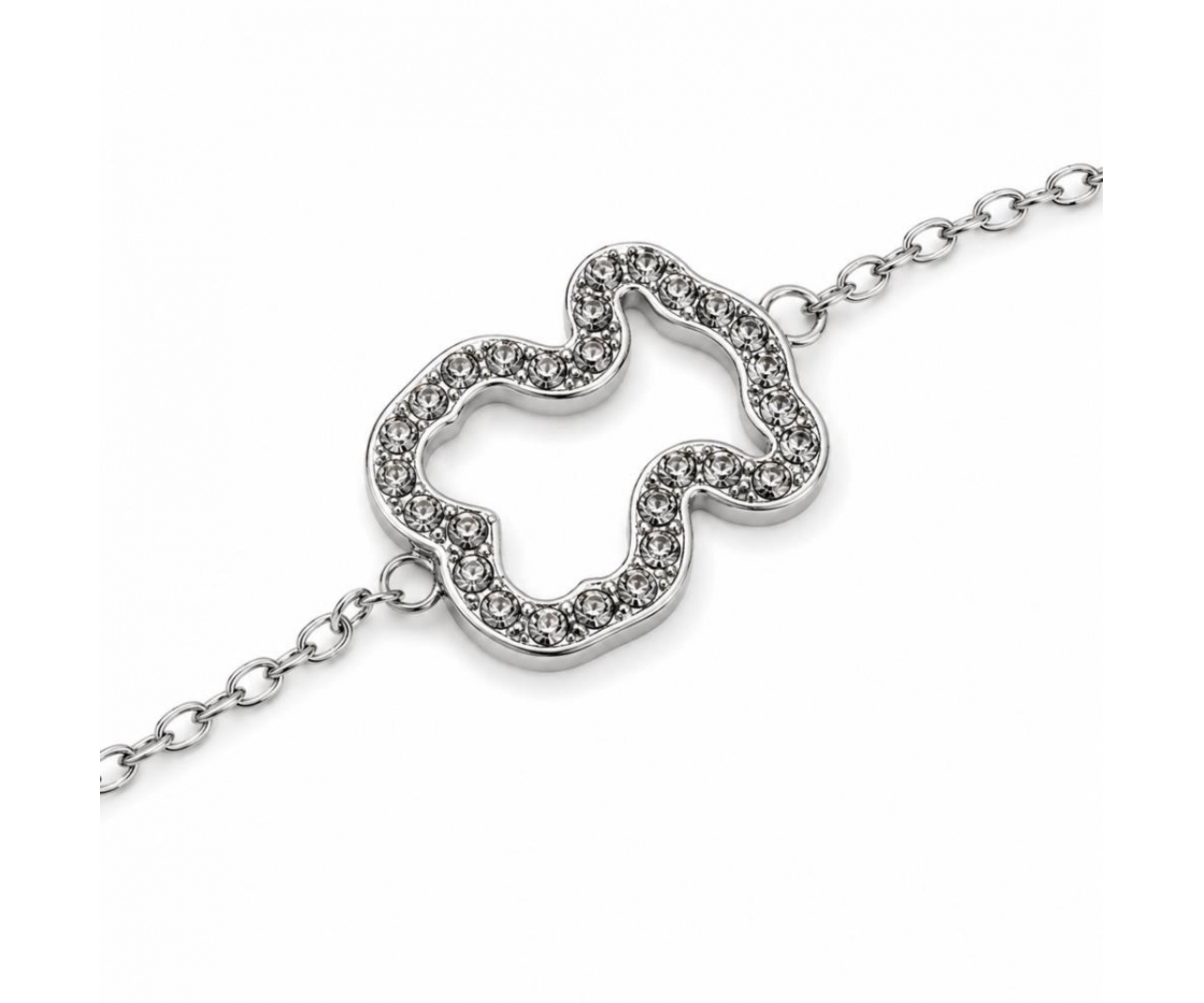 PULSERA ACERO OSO STRASS