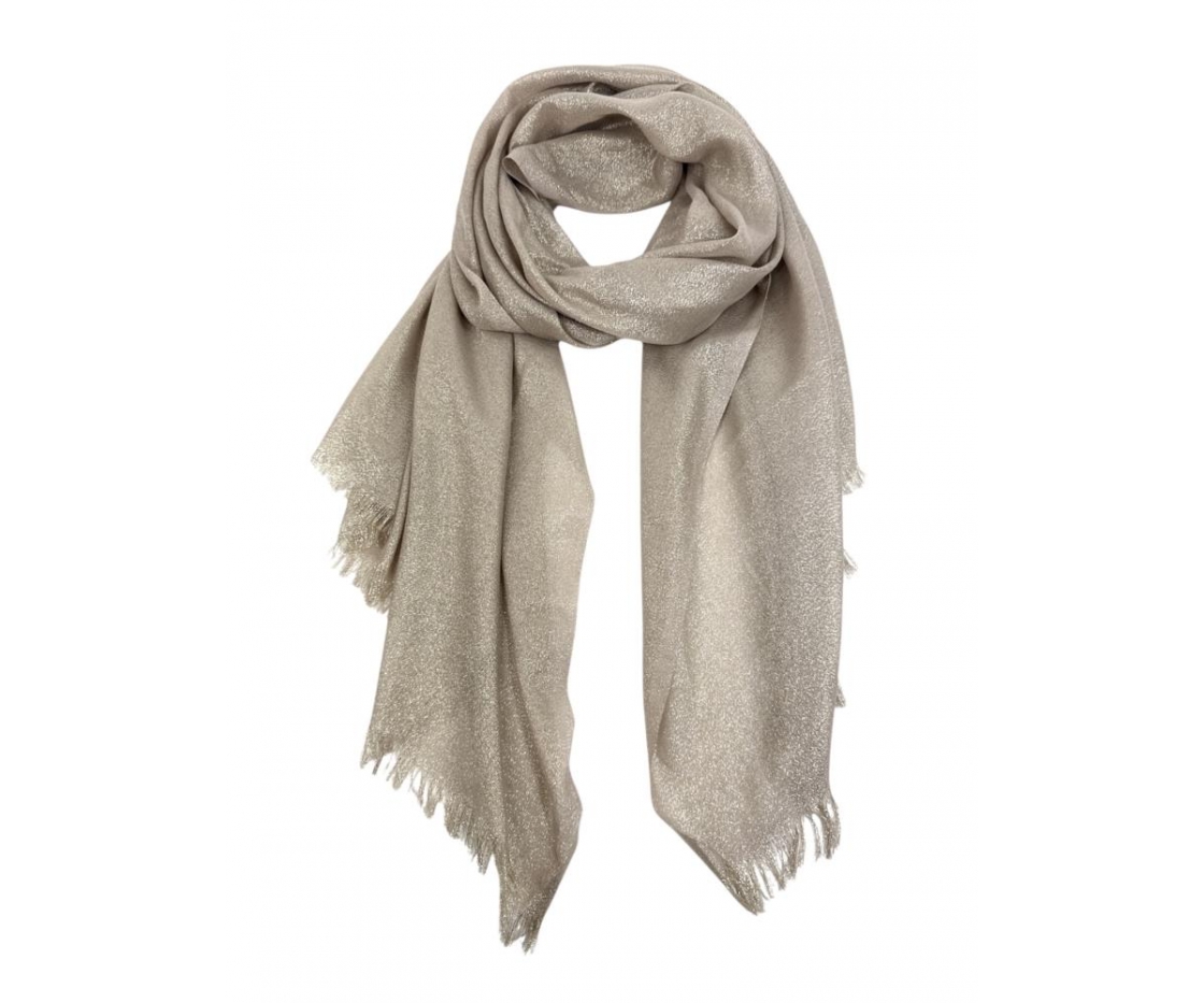 FOULARD LISO BRILLO CON FLECOS