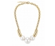COLLAR ACERO PERLAS GRANDES