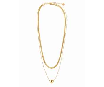 COLLAR ACERO DOBLE CORAZON