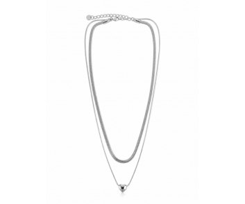 COLLAR ACERO DOBLE CORAZON