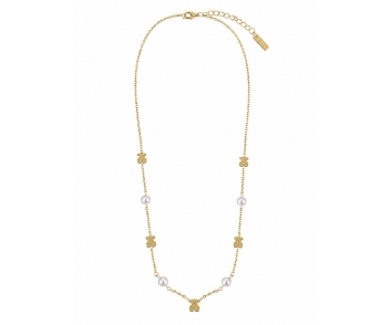 COLLAR ACERO OSO Y PERLA