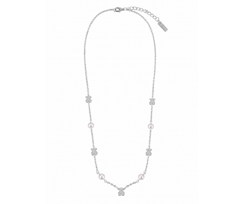 COLLAR ACERO OSO Y PERLA