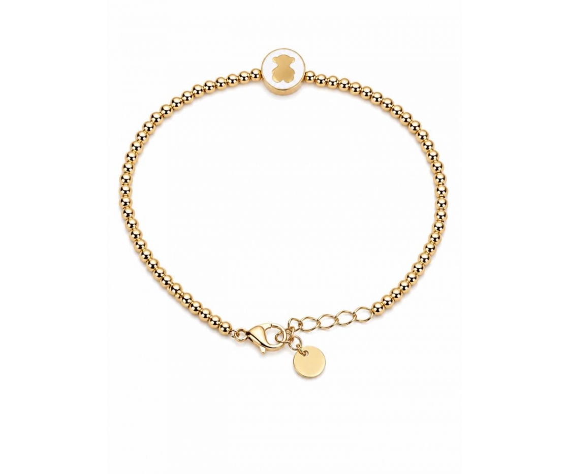 PULSERA ACERO BOLAS OSO