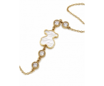 PULSERA ACERO OSO ESMALTADO