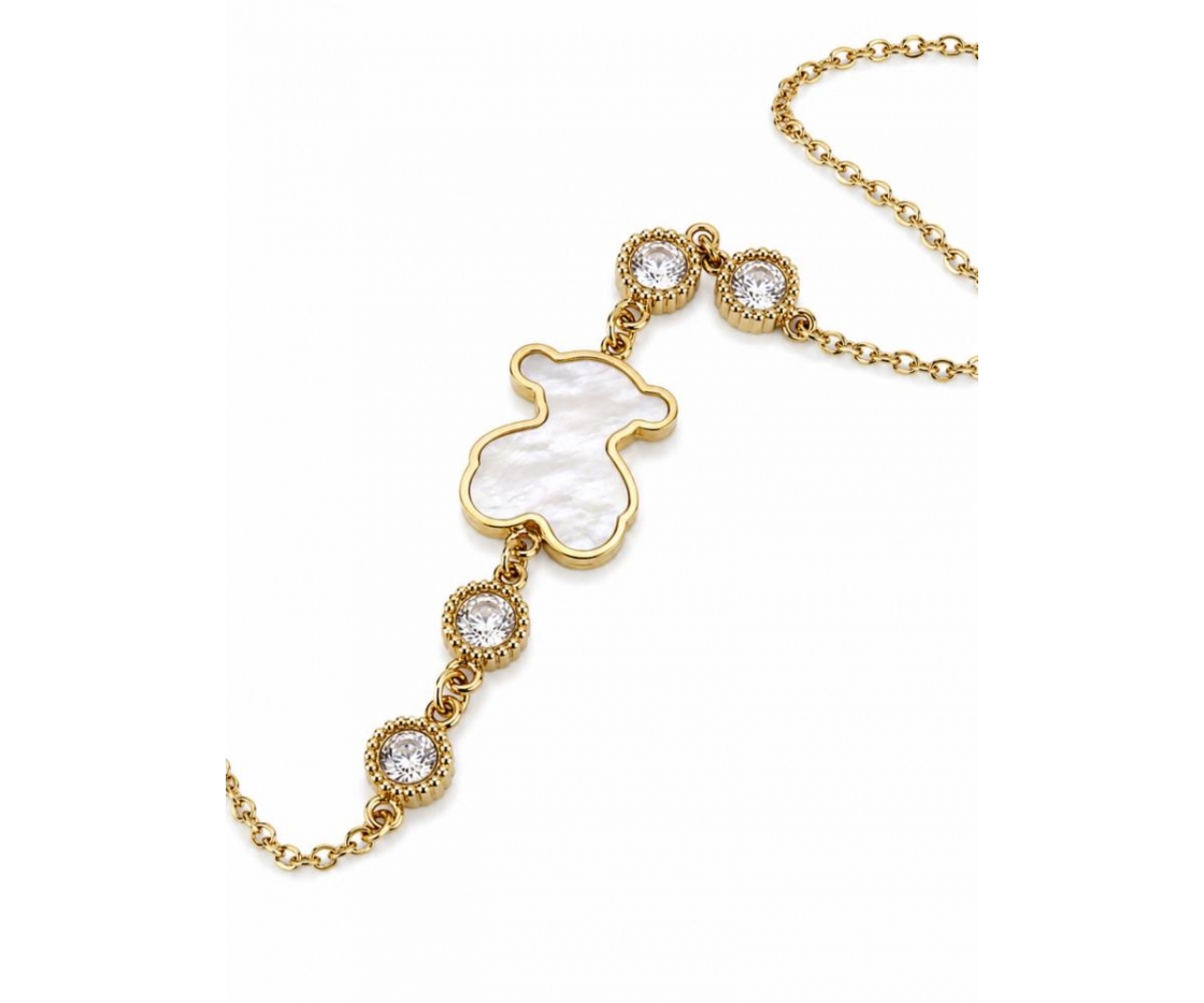 PULSERA ACERO OSO ESMALTADO