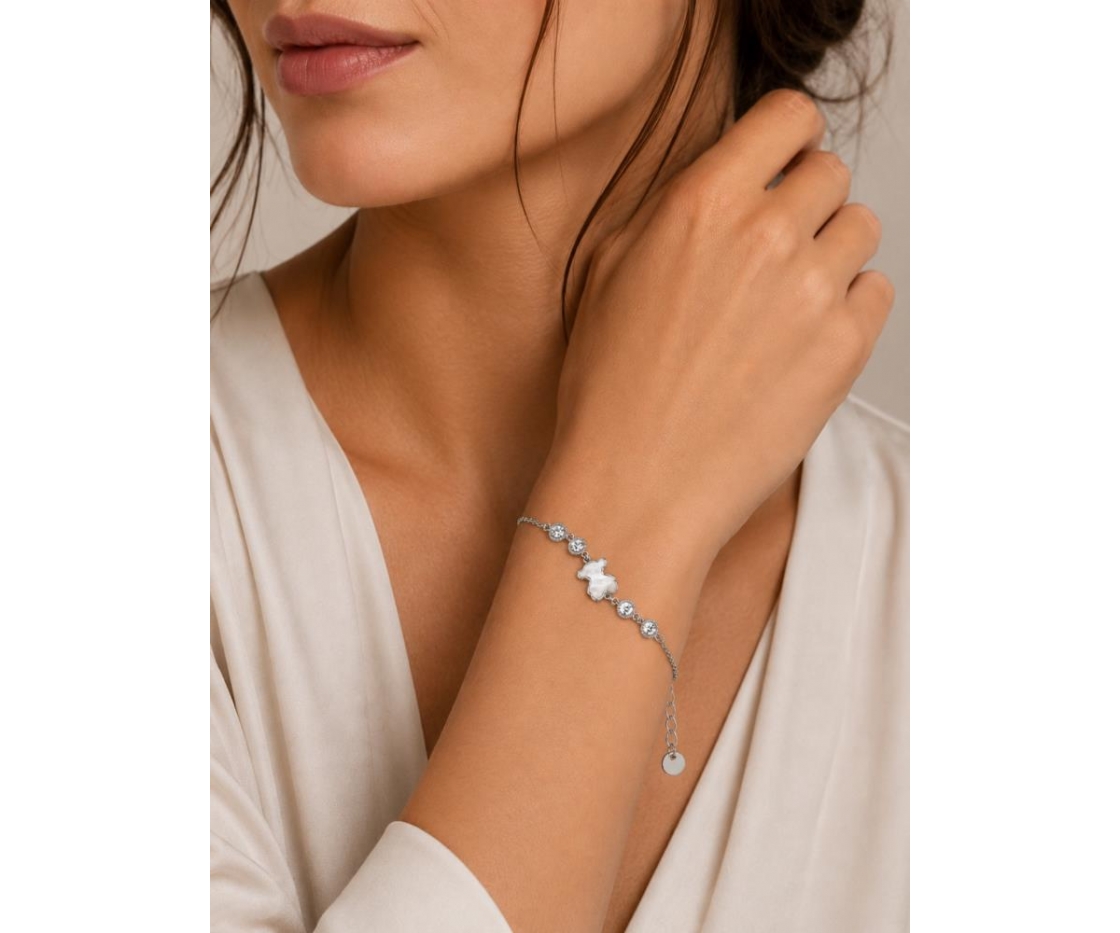 PULSERA ACERO OSO ESMALTADO