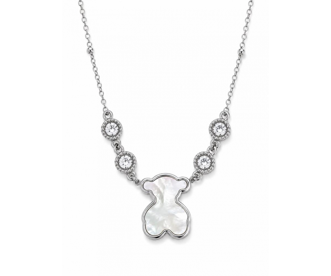 COLLAR ACERO OSO ESMALTE