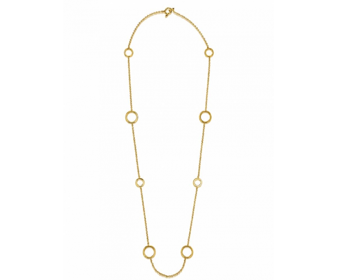 COLLAR ACERO LARGO CIRCULOS