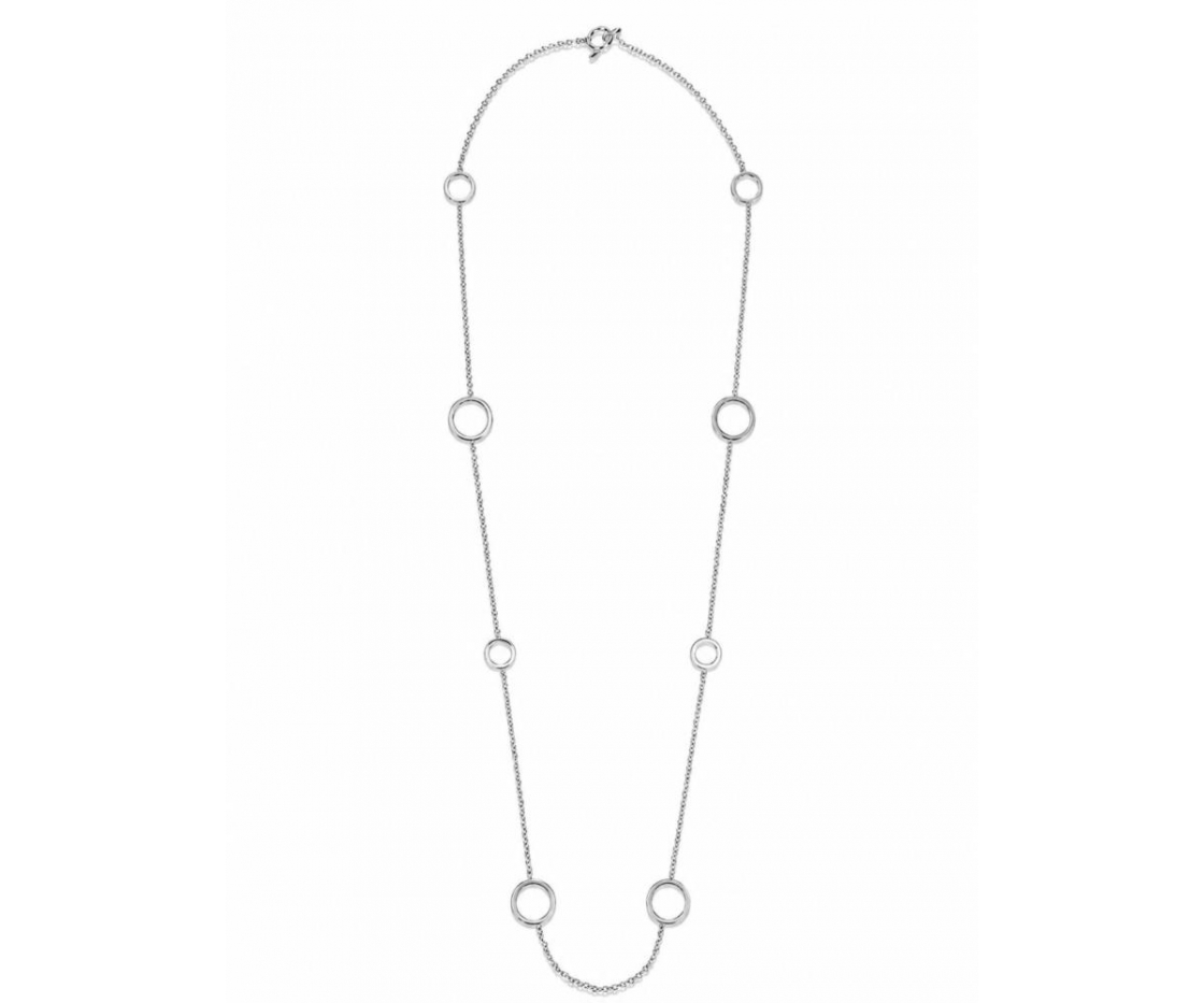 COLLAR ACERO LARGO CIRCULOS