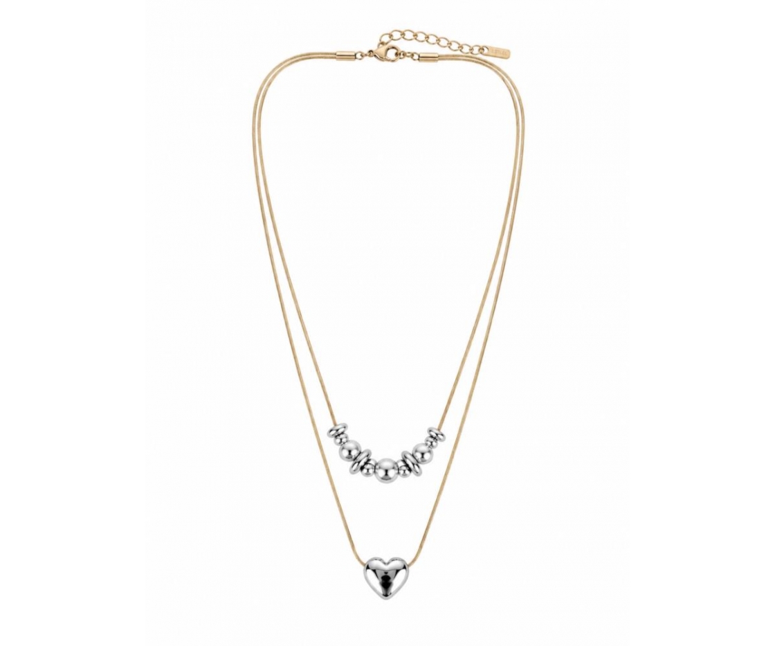 COLLAR ACERO DOBLE CORAZON