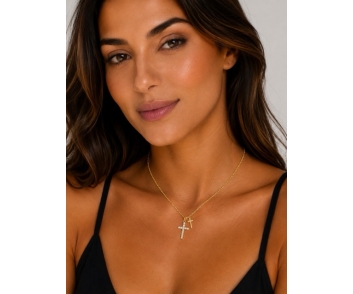 COLLAR ACERO DOBLE CRUZ