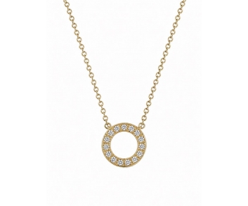 COLLAR ACERO CIRCULO STRASS