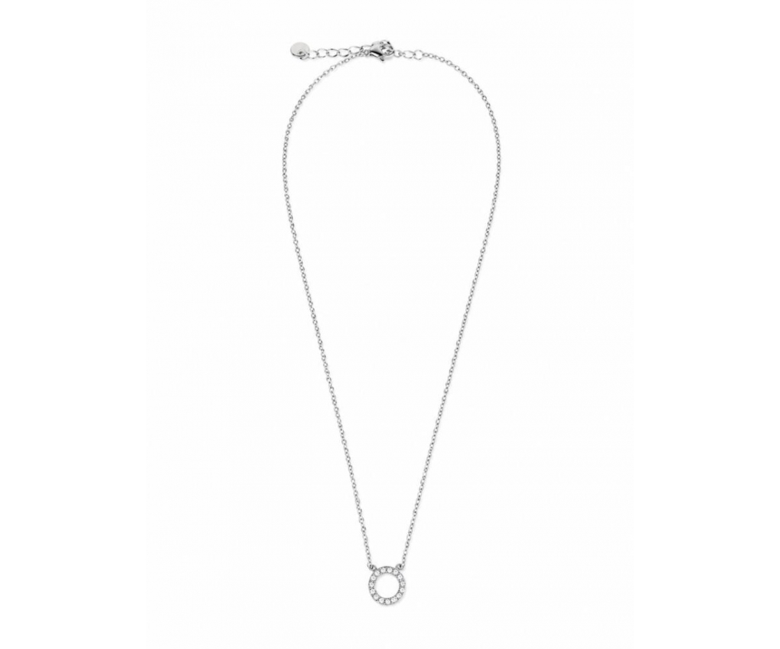 COLLAR ACERO CIRCULO STRASS