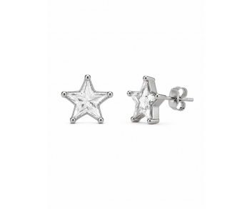 PENDIENTE ACERO ESTRELLA CRISTAL
