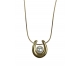 COLLAR ACERO PIEZA PERLA
