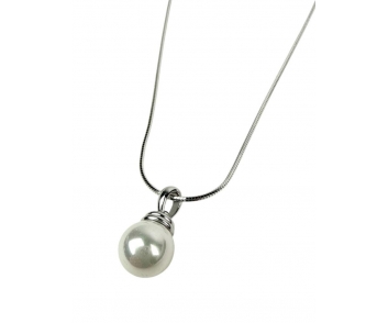 COLLAR ACERO PERLA