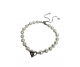 PULSERA ACERO PERLA CORAZON