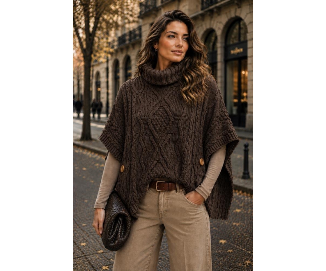 PONCHO TRENZADO