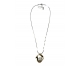 COLLAR ACERO BICOLOR PERLA
