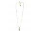 COLLAR ACERO LAGRIMA PIEDRA