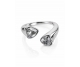 ANILLO ACERO 2 PIEDRAS