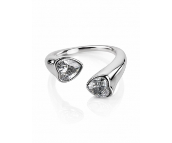 ANILLO ACERO 2 PIEDRAS